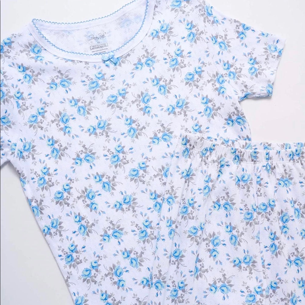 Girls Rene Rofe cotton picot floral sleep set - 10